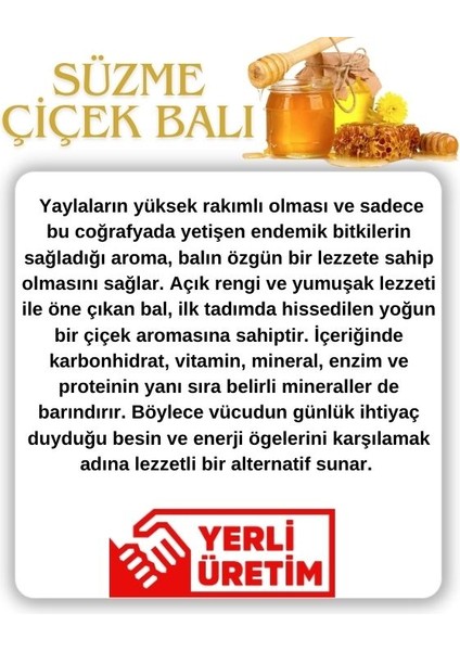 Süzme Çiçek Balı 470 gr fiyatları
