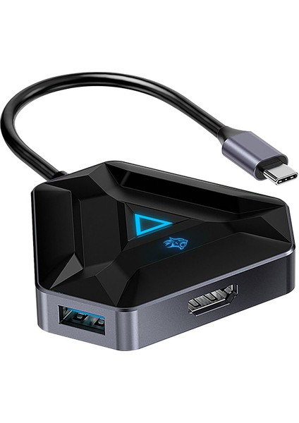 Gaming 6in1 Usb-C Hub Type-C Pd 100W HDMI USB Sd Microsd - Siyah