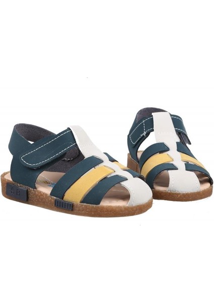 231-107 Lacivert Sarı Çocuk Sandalet