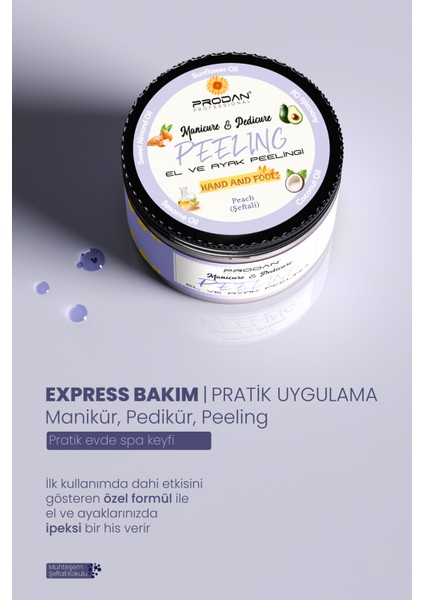 Express Pratik El ve Ayak Peeling Bakım | Muhteşem Şeftali Kokulu | Spa Keyfi 300GR