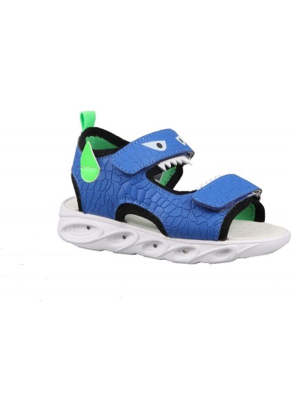 105 Işıklı Saks Mavi Çocuk Sandalet