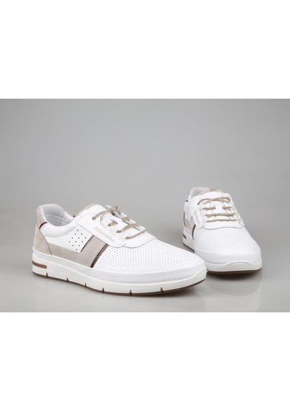 4Y2153 Deri Beyaz Erkek Günlük Ayakkabı fırsatları