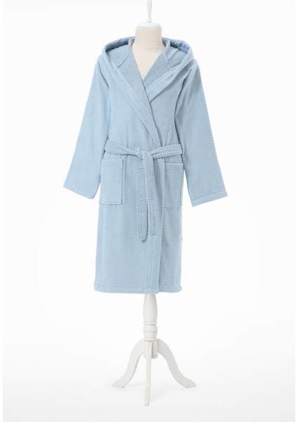 Bright Kapüşonlu Kadife Bornoz S/m Beden