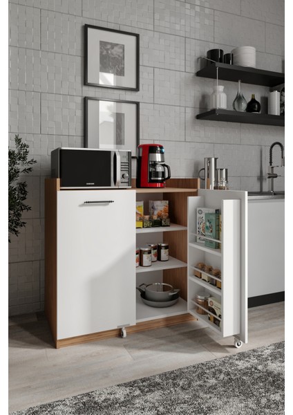 Zeyna 2 Kapaklı 12 Bölmeli Çok Amaçlı Erzak Dolabı modelleri