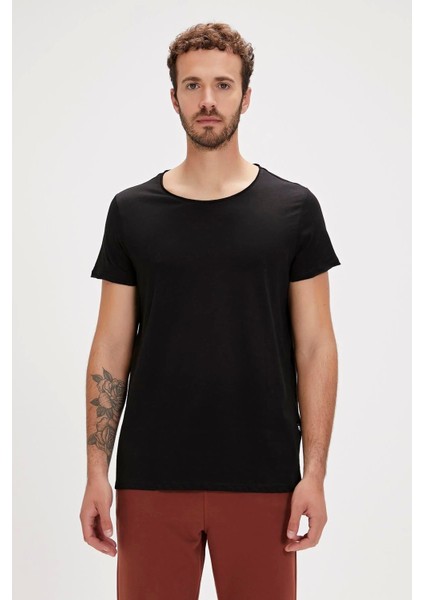 O-Neck T-Shirt Siyah Basic Erkek Tişört