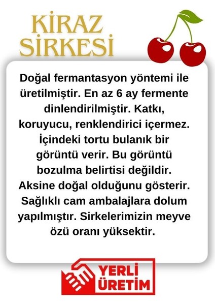 Kiraz Sirkesi 500 ml