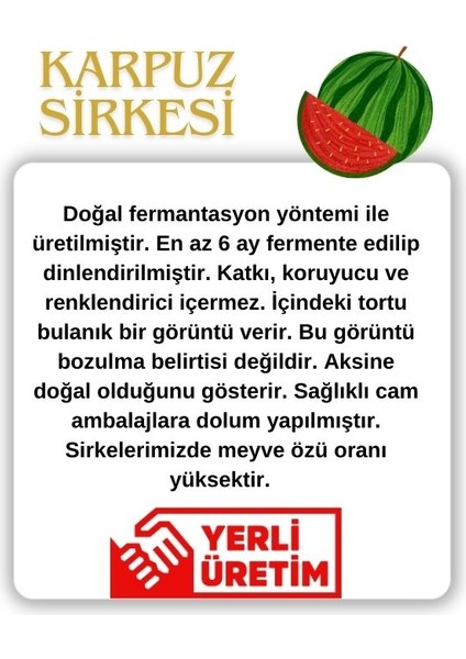 Karpuz Sirkesi 500 ml