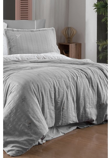 Gracia Gri Çift Kişilik %100 Pamuk Mood Comfort Nevresim Takımı fiyatları