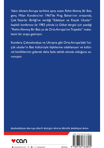 Rehin Alınmış Bir Batı - Milan Kundera