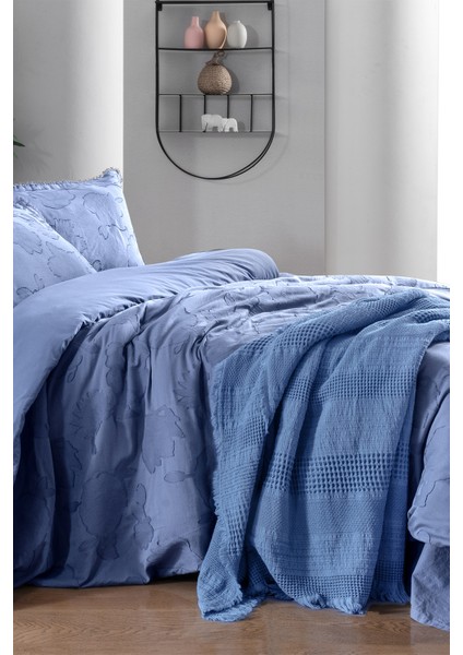 Prado Mavi King Size (Battal Boy) %100 Pamuk Mood Comfort Nevresim Takımı fırsatları