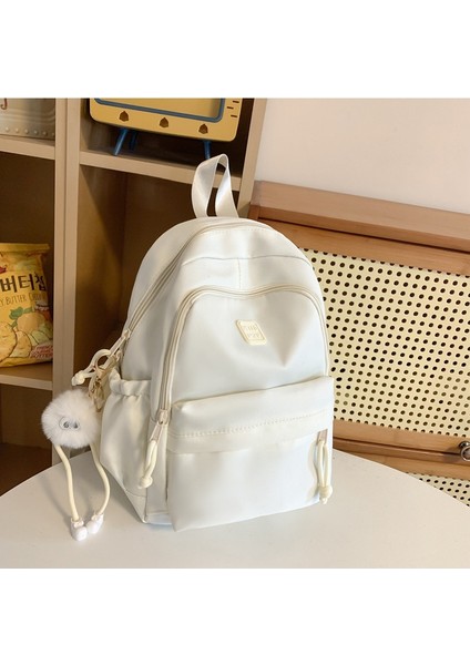 Ortaokul ve Lise Üniversite Öğrencileri Için Şık ve Basit Sırt Çantası Kadın Büyük Kapasiteli Çok Yönlü Sırt Çantası (Yurt Dışından)