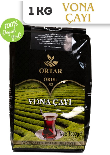 Ordu Organik Pazar Vona Çayı 1 kg