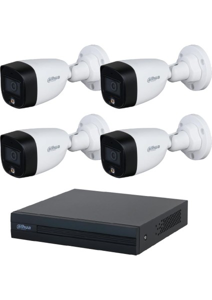 4 Kameralı Renkli Gece Görüşlü Full Hd Güvenlik Kamera Seti fiyatları