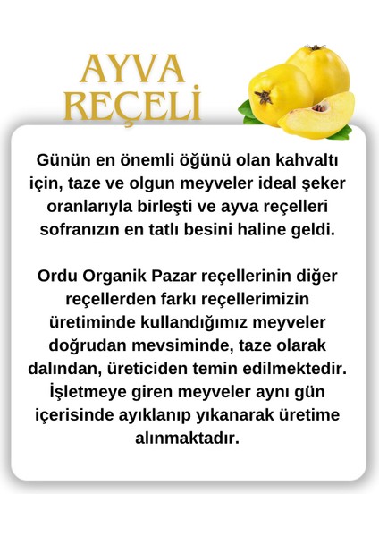 Ayva Reçeli 485 gr fiyatları