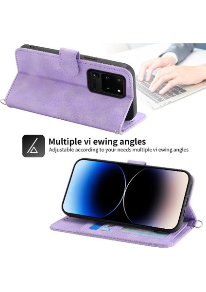 Samsung Galaxy S20 Ultra Kabartmalı Bileklik Çoklu Kredi Için Flip Case (Yurt Dışından) modelleri