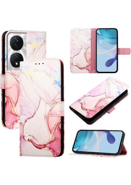 Onur X7B 5g/4g Mermer Desen Pu Deri Cüzdan Kickstand Için Kılıf (Yurt Dışından) fırsatları