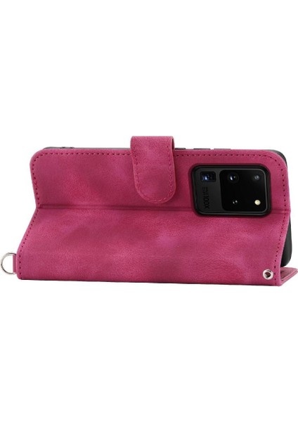 Samsung Galaxy S20 Ultra Kabartmalı Bileklik Çoklu Kredi Için Flip Case (Yurt Dışından) modelleri