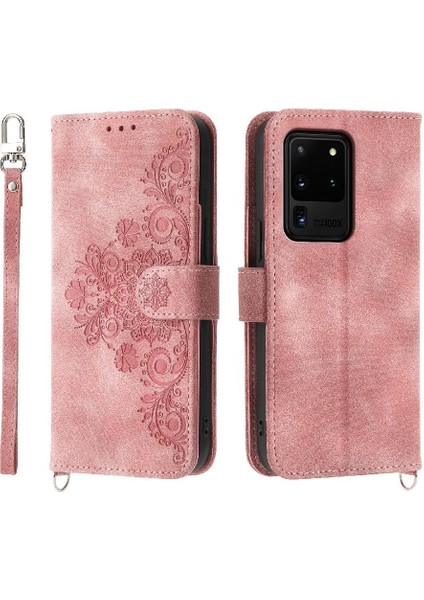 Samsung Galaxy S20 Ultra Kabartmalı Bileklik Çoklu Kredi Için Flip Case (Yurt Dışından) fiyatları