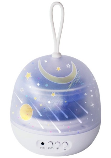 Yaratıcı Dönen Yıldızlı Gökyüzü Projeksiyon Gece Lambası (Yurt Dışından)