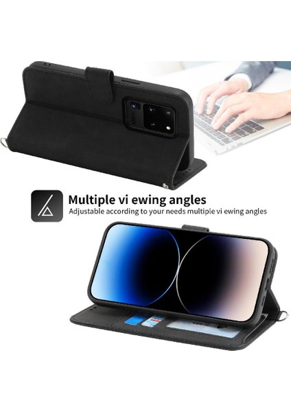 Samsung Galaxy S20 Ultra Kabartmalı Bileklik Çoklu Kredi Için Flip Case (Yurt Dışından) modelleri