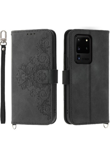 Samsung Galaxy S20 Ultra Kabartmalı Bileklik Çoklu Kredi Için Flip Case (Yurt Dışından) fırsatları