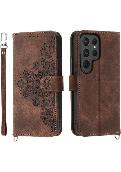 Samsung Galaxy S24 Ultra Kabartmalı Çoklu Kredi Kartı Yuvaları Için Flip Case (Yurt Dışından) indirimleri