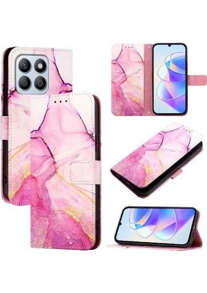 Onur X8B 4g Kickstand Cüzdan Pu Deri Mermer Desen Için Kılıf (Yurt Dışından) indirimleri