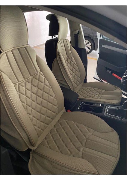 Fiat Egea Cross Uyumlu Lüks Oto Koltuk Minderi Ön Arka 5'li Takım Bej
