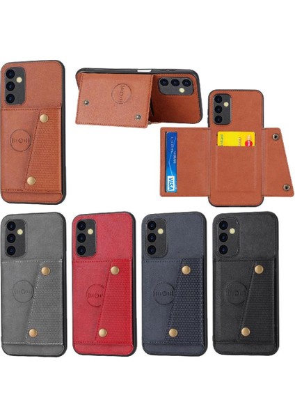 Cüzdan Kılıf Samsung Galaxy A15 4g/5g Kickstand Kart Tutucu Darbeye (Yurt Dışından)