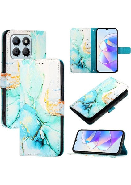 Onur X8B 4g Kickstand Cüzdan Pu Deri Mermer Desen Için Kılıf (Yurt Dışından) indirimleri