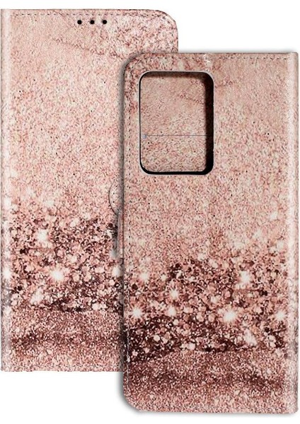 Samsung Galaxy S20 Ultra Manyetik Mermer Desen Tam Pu Için Flip Case (Yurt Dışından)