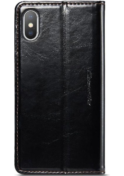 Iphone Için Flip Case X/xs Retro Cüzdan Kapak Çılgın At Pu Deri (Yurt Dışından)