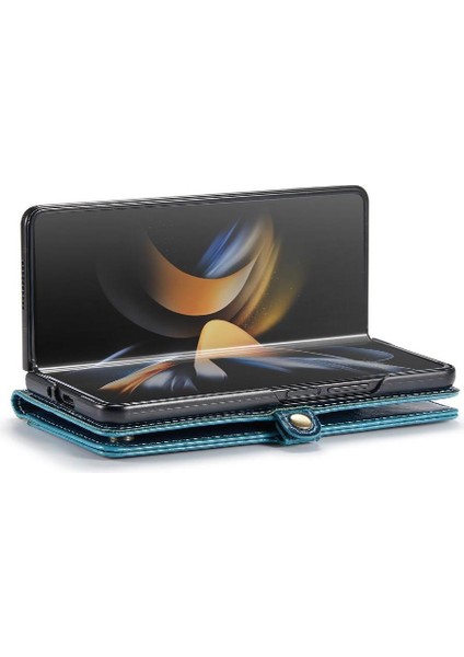 Samsung Galaxy Z Için Flip Case Fold 3 5g Kart Tutucu Retro Cüzdan Kapak (Yurt Dışından)