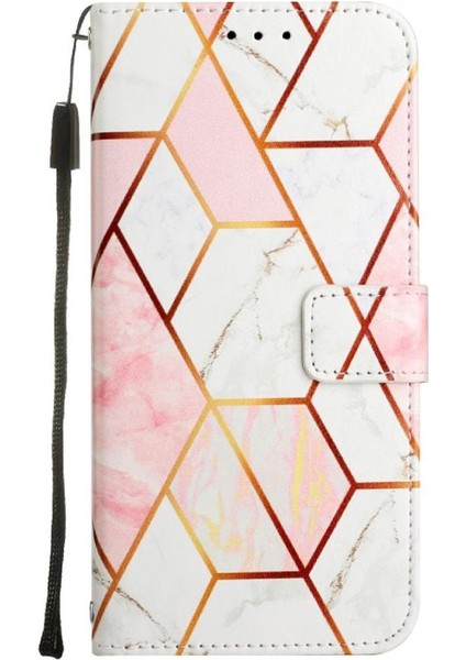 Infinix Not 12 Için Kılıf 20223 Kickstand Pu Deri Mermer Desen Cüzdan (Yurt Dışından) fırsatları