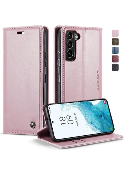 Samsung Galaxy S22 Artı Çılgın At Pu Deri Retro Cüzdan Için Flip Case (Yurt Dışından)