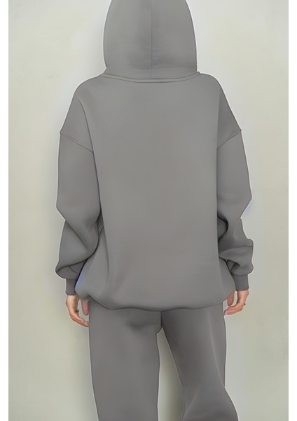 Kadın Oversize Eşofman Takımı Gri