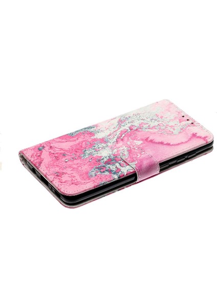 BDT Boutique Samsung Galaxy Flip Mermer Desen Pu Deri Cüzdan Tam Için Flip Case (Yurt Dışından)