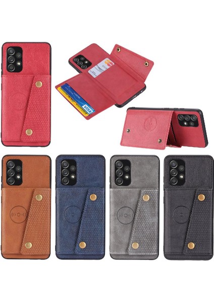 Cüzdan Kılıf Samsung Galaxy A23 4g/5g Kickstand Cüzdan Kılıf Darbeye (Yurt Dışından)