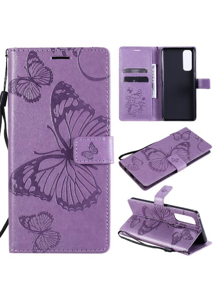 Kart Yuvası Standı Pu ile Oppo Reno4 Pro 4g Manyetik Kapak Için Flip Case (Yurt Dışından)