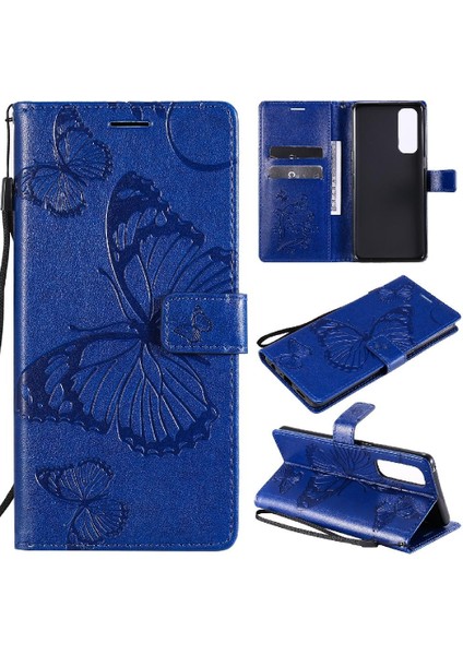 Kart Yuvası Standı Pu ile Oppo Reno4 Pro 4g Manyetik Kapak Için Flip Case (Yurt Dışından)