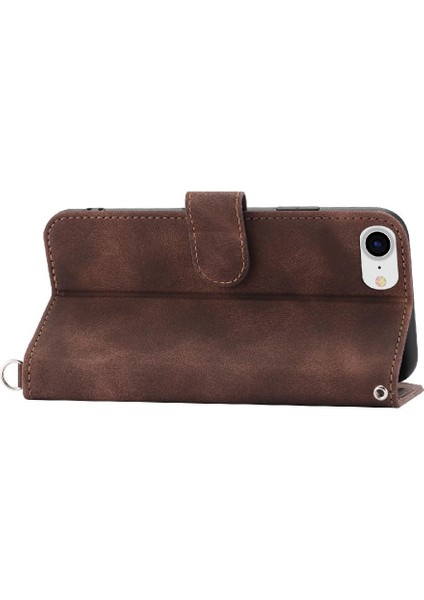 Iphone 7/8 Için Flip Case Çoklu Kredi Kartı Yuvaları Bileklik Kabartmalı (Yurt Dışından)