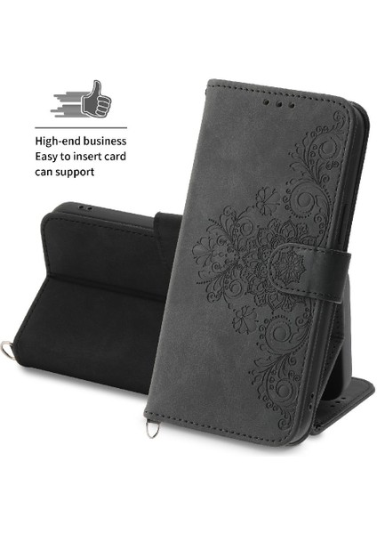 Iphone 7/8 Için Flip Case Çoklu Kredi Kartı Yuvaları Bileklik Kabartmalı (Yurt Dışından)