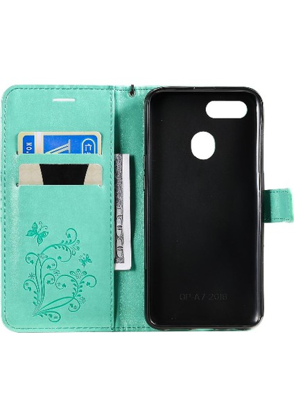 Oppo A7 Için Flip CASE/A5S Flip Kickstand Kart Yuvası Standı ile Pu Deri (Yurt Dışından)