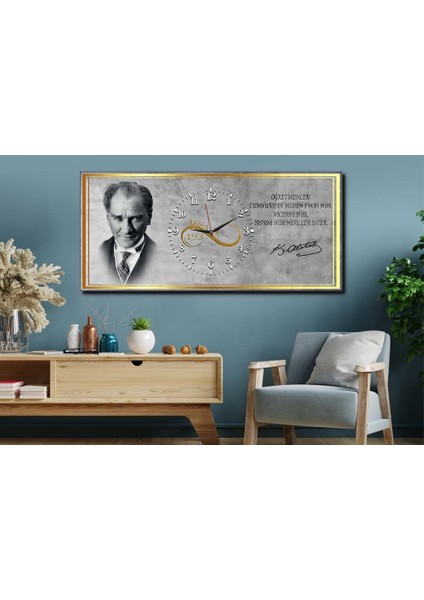 Atatürk Öğretmenler Cumhuriyet Sizden Fikri Hür Vicdanı Hür Irfanı Hür Nesiller Ister Cam Tablo 029 YSOV029 modelleri
