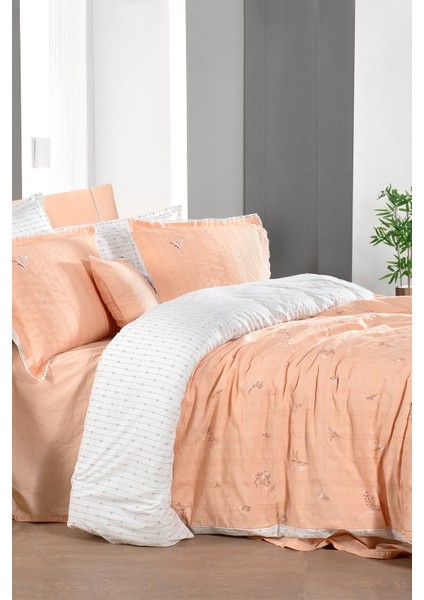 Gracia Somon Çift Kişilik %100 Pamuk Mood Comfort Nevresim Takımı