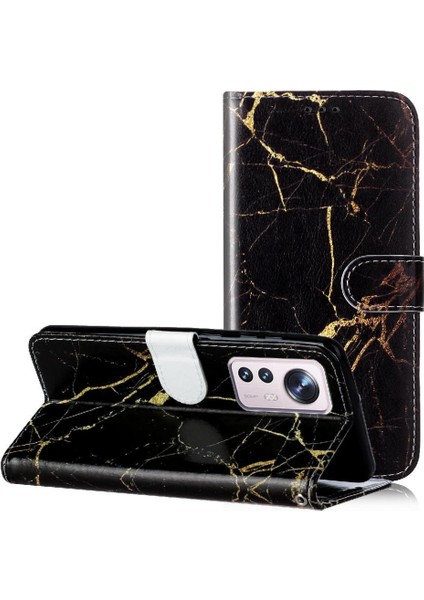Xiaomi 12 Lite Için Flip Case Manyetik Mermer Desen Kart Yuvaları Tutucu Pu (Yurt Dışından) indirimleri