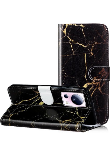 Xiaomi 13 Lite Için Flip Case Kart Yuvaları Tutucu Mermer Desen Tam Pu (Yurt Dışından) indirimleri