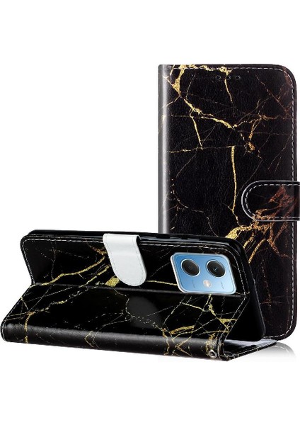 Xiaomi Poco X5 Tam Koruma Pu Deri Cüzdan Kart Yuvaları Için Flip Case (Yurt Dışından)