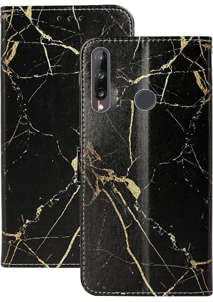 Huawei Y6P Tam Koruma Için Flip Case Mermer Desen Manyetik Kart Pu (Yurt Dışından) indirimleri
