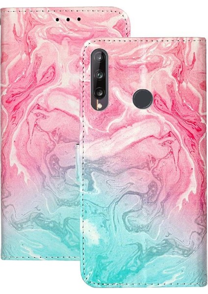 Huawei Y6P Tam Koruma Için Flip Case Mermer Desen Manyetik Kart Pu (Yurt Dışından) indirimleri